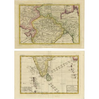 Cartographic Depiction of Upper India and Ceylon, 1835 For Sale