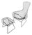 Harry Bertoia for Knoll Attri Bird Chair and Ottoman For Sale