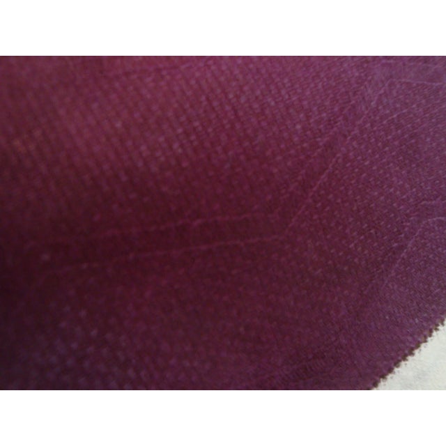 1940s Linen Hand Towels Maroon & Ivory Set of 3 For Sale In Richmond - Image 6 of 11