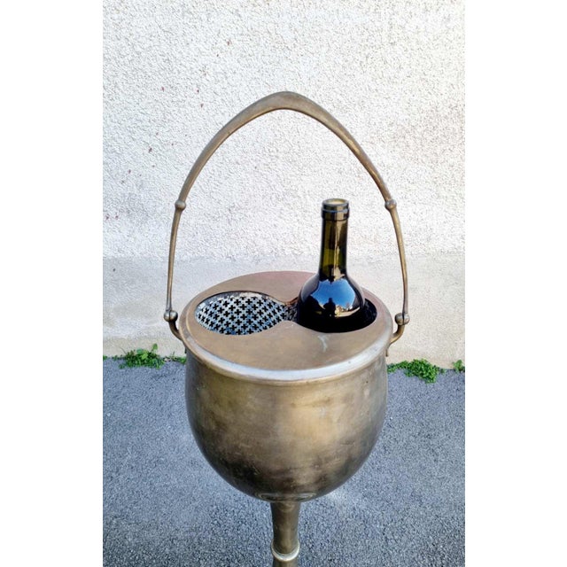 Vintage Italian Art Deco Wine Cooler on Stand, 1920s For Sale - Image 6 of 13