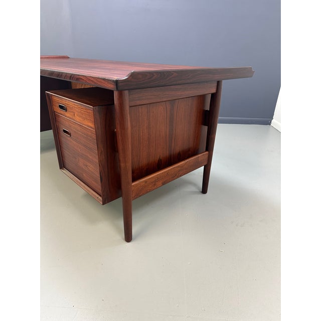 Wood Arne Vodder Rosewood Executive Desk 207 for Sibast, Denmark, 1960s For Sale - Image 7 of 17
