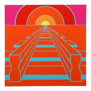 1970s "Great American Perspective" Op Art P
