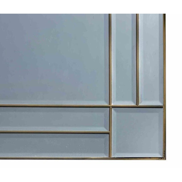Vintage Italian Brass Wall Mirror, 1970s For Sale - Image 3 of 6