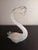 Contemporary 1980s White Art Glass Swan Figurine For Sale - Image 3 of 7
