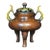 Vintage Gilt Bronze Tripod Censer - Imperial Incense Burner With Handles For Sale