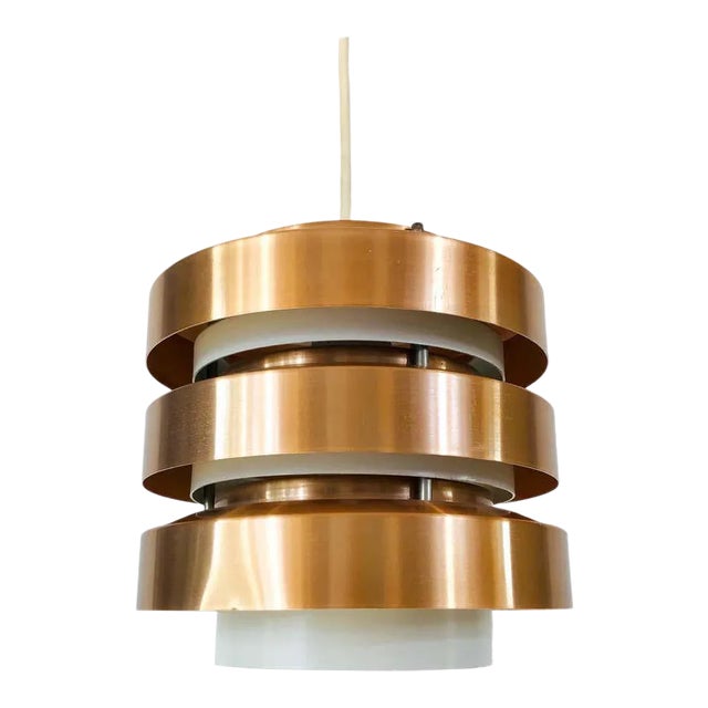 Copper and Metal Pendant Lamp from DDR, 1960s For Sale