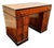 Art Deco Mahogany Desk With Bakelite and Brass Pulls For Sale