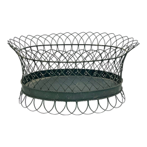 Vintage Oval Toleware Planter Cachepot Jardiniere Centerpiece Made in Mexico