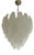 Classic Murano Chandelier with Frosted Curved Glass Petals. For Sale
