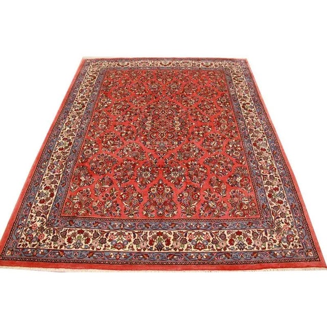 Middle Eastern Hand-Knotted Sarough Rug For Sale - Image 3 of 10