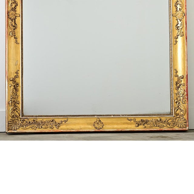 French French 19th Century Gold Gilt Empire Mirror For Sale - Image 3 of 9