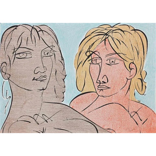 Tono Zancanaro, Paolo and Francesca, Lithograph, 1981 For Sale - Image 3 of 3