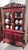 Carved and Gilded Red Lacquered Wood Bookcase, 1890s For Sale - Image 6 of 9