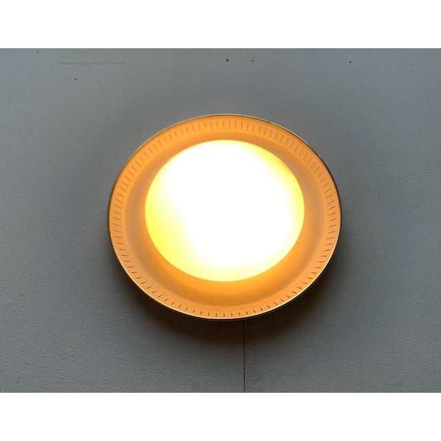 Mid-Century Metal and Glass Plafoniere Ceiling, 1960s For Sale - Image 9 of 18