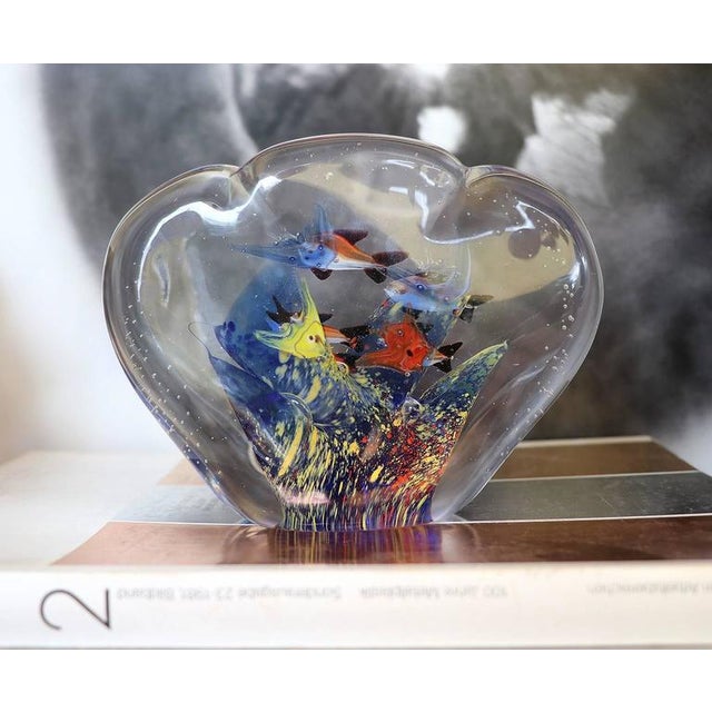 Vintage Murano Glass Aquarium Paperweight For Sale - Image 6 of 8