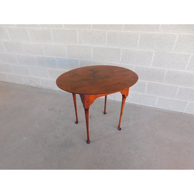 Tiger Maple Queen Ann Accent Table by Great Windsor Chair Co For Sale - Image 10 of 14