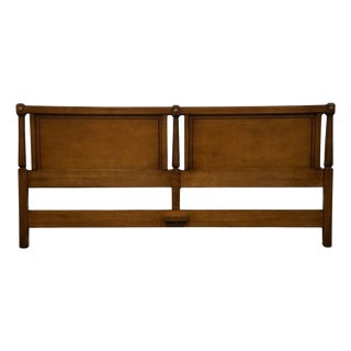 Rway Furniture Solid Hard Rock Maple Italian Neoclassical Tuscan Style King Size Panel Headboard 13-5701 For Sale