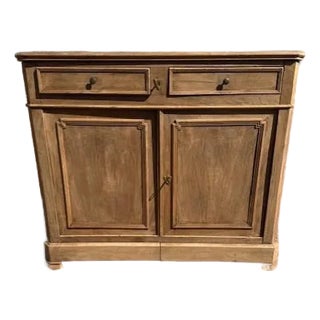 18th Century French Louis Philippe Solid Walnut Bleached Sideboard / Buffet. For Sale