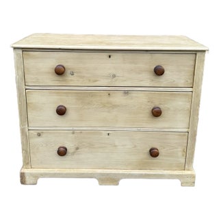 19th Century Bleached Pine Chest For Sale