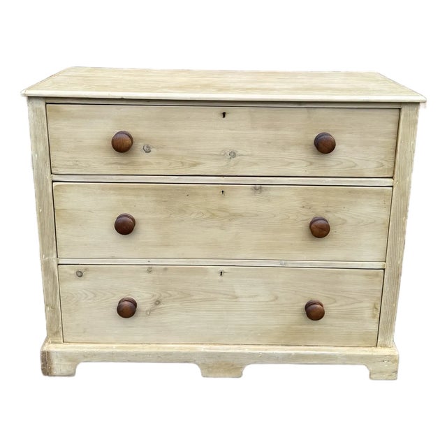 19th Century Bleached Pine Chest For Sale