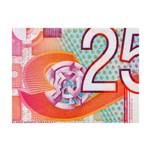 "1989 Dutch 25 Gulden" Macro Photograph by Don Hamerman