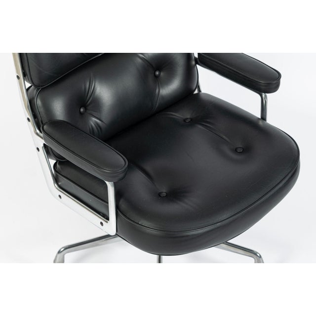 Eames Herman Miller Time Life Black Leather Office Chair 2017 For Sale - Image 11 of 14
