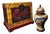 Vintage Chinese Yellow Ground Cloisonné Dragon & Phoenix Ginger Jar With Antique Lacquered Presentation Box ("Xuande" Mark) For Sale