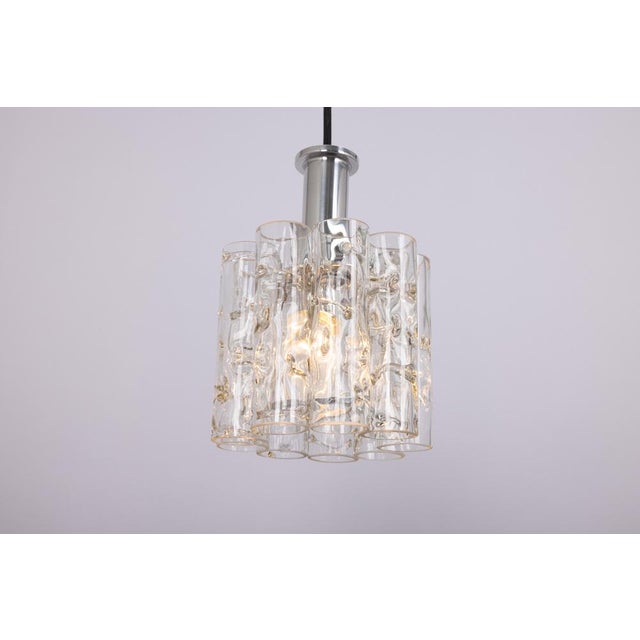 Petite Murano Tubes 1 of 5 Pendant Lights by Doria, 1970s For Sale - Image 6 of 13
