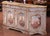 Italian Early 20th C. Venetian Painted Sideboard With Faux Marble Top and Floral Panels For Sale - Image 3 of 18