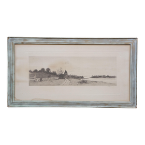 Antique 1894 John Octavius Anderson Signed Day’s Dying Glow Country Road Etching