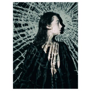 Igor Ustynskyy, Young Woman Standing Against Projection Screen, Photographic Paper For Sale