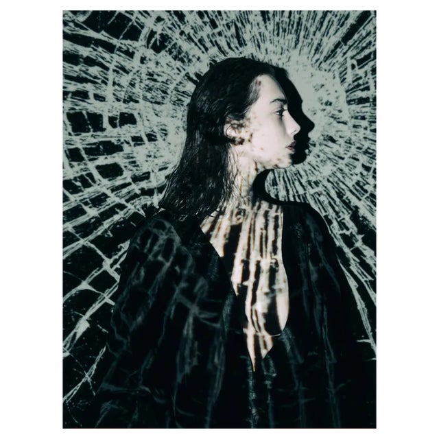 Igor Ustynskyy, Young Woman Standing Against Projection Screen, Photographic Paper For Sale