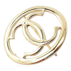 Cartier 18k Yellow Gold Signature Classic Large Double C Belt Buckle