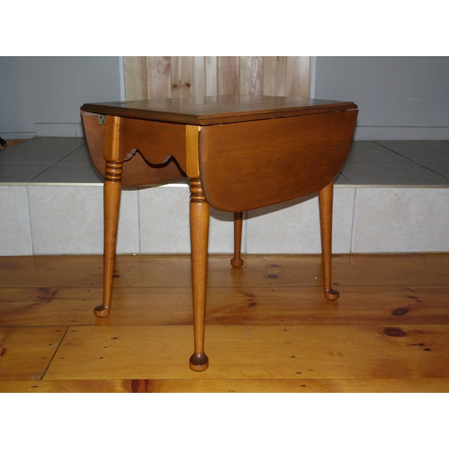 Vintage Baumritter Nutmeg Solid Maple Drop Leaf Pembroke Table Chairish