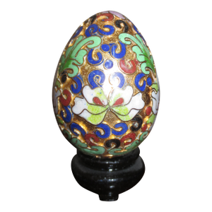Cloisonné Egg With Stand
