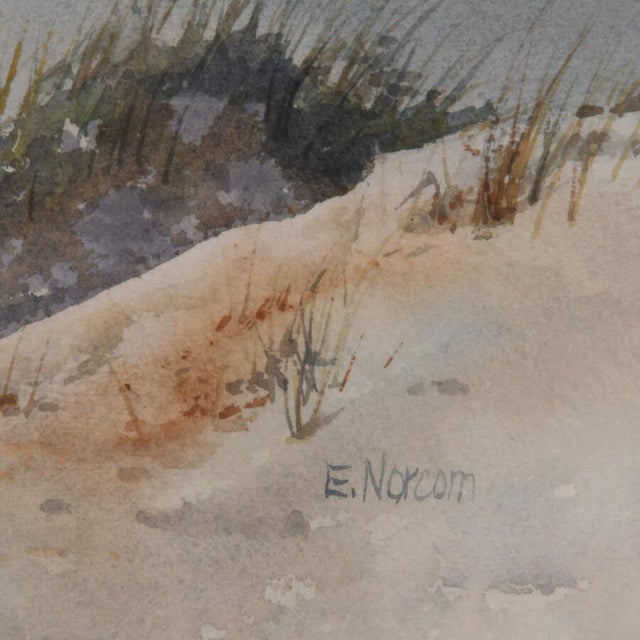 Framed Signed Nc Artist Ellen Norcom Howell's Watercolor "Seascape" For Sale - Image 4 of 9
