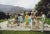 Slim aarons estate limited edition c print 30x20'' inches unframed. ' poolside party ' a poolside party at a desert house,...