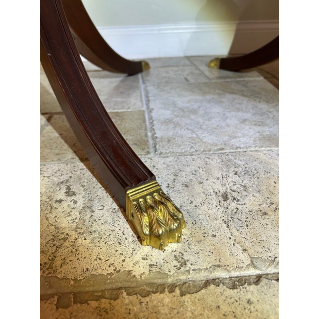 Chippendale Chippendale Banded Mahogany Dining Table and Chairs For Sale - Image 3 of 8