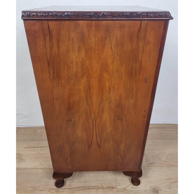 Mid-Century Walnut Bedside Cabinet with Shell Carvings, 1960 For Sale - Image 18 of 18