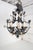 1950s Hollywood Regency Style Italian Black Metal Floral Chandeliers - a Pair For Sale In New York - Image 6 of 18