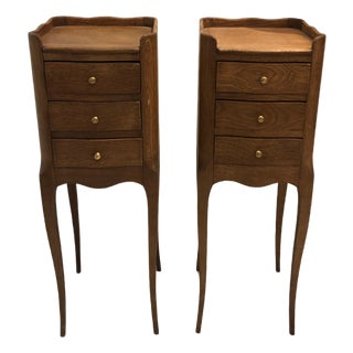 Louis XV Oak Bedside Tables, Set of 2 For Sale