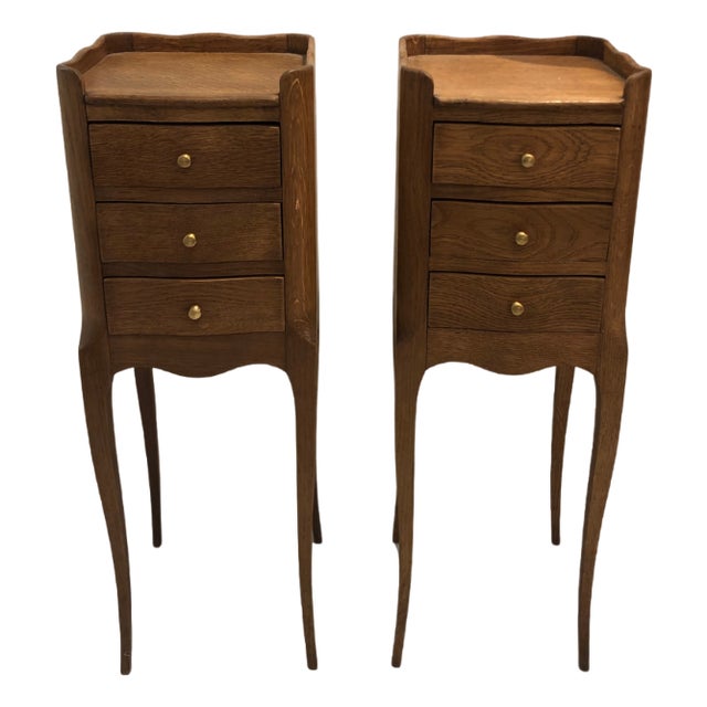 Louis XV Oak Bedside Tables, Set of 2 For Sale