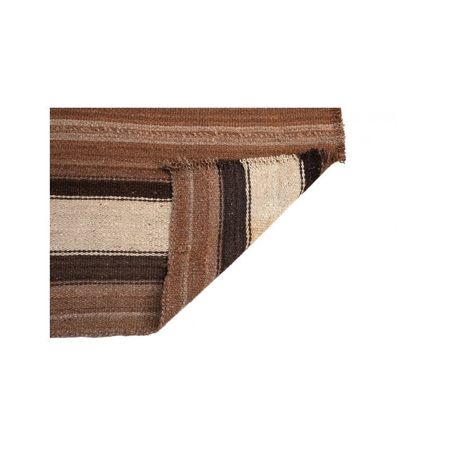 Mid-Century Modern Mini Natural Wool Kilim Rug - 2`4″ X 2`5″ For Sale - Image 3 of 3