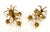 Hollywood Regency Late 20th Century Decorative Italian Gold Gilt Metal & Crystals Candle Stands MINT For Sale - Image 3 of 10