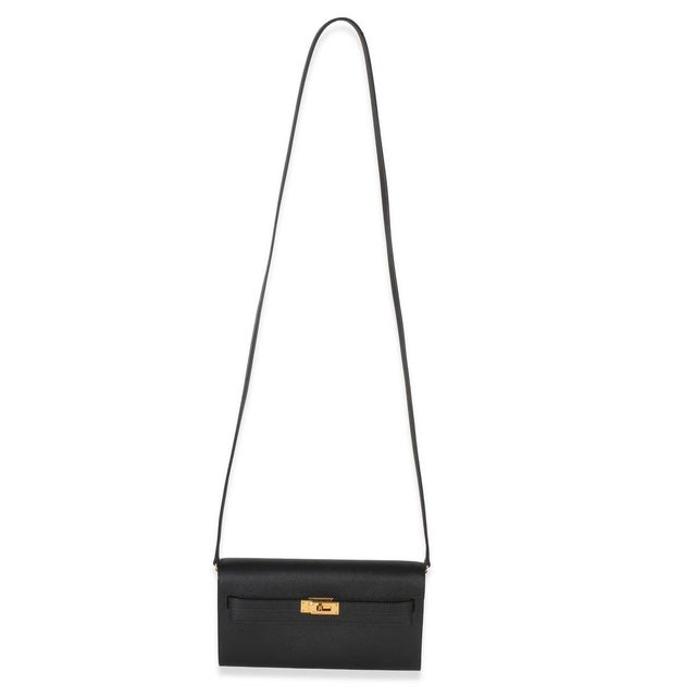 Black Epsom Kelly To Go Wallet GHW For Sale - Image 9 of 9