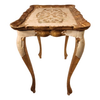 1950s Italian Florentine Gilt Table For Sale