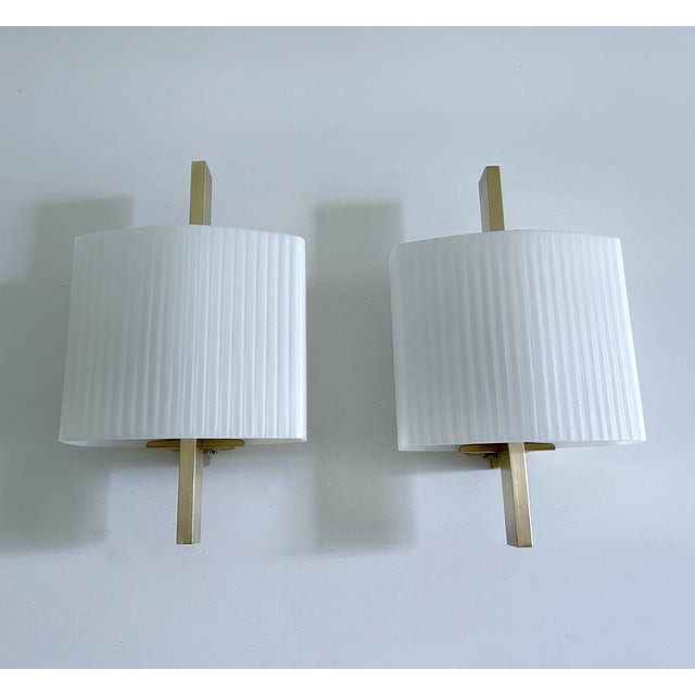 Vintage Space Age Brass Sconces from Hillebrand Lighting, 1960s, Set of 2 For Sale - Image 6 of 18