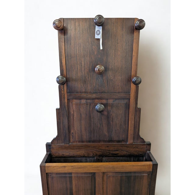 1980s Early Edwardian Hall Tree With Storage and Coat Hooks For Sale In Atlanta - Image 6 of 8