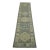 Turkish Oushak Runner Rug Gray & Green Handwoven Wool Rug 2'11" X 12'4" For Sale In Houston - Image 6 of 7