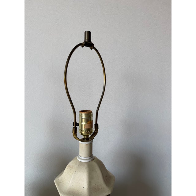 1970s Hollywood Regency Palm Beach Pagoda Style Ceramic Table Lamps – A Pair For Sale - Image 10 of 10